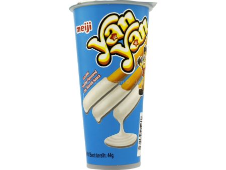 Meiji Yan Yan Biscuit Snack with Creamy Vanilla Flavoured Dip 44g Hot on Sale