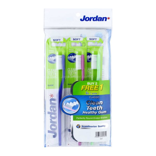 Jordan Classic Soft Toothbrush 3pcs pack Discount