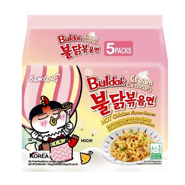 Samyang Buldak Hot Chicken Carbonara Ramen 140g x 5 Sale