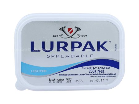 Lurpak Lighter Spreadable Butter Slightly Salted 250g on Sale