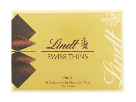 Lindt Swiss Thin Dark Chocolate 125g on Sale