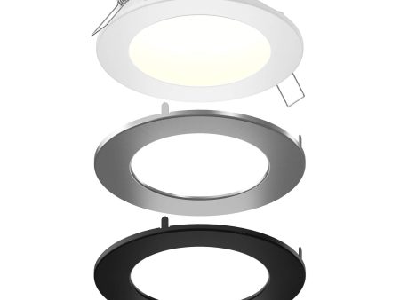 Round Led Recessed Panel Light With Multi Trim on Sale