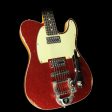 Fender Custom Shop TV Jones Telecaster Relic Red Sparkle Top and Tinted Okume Body Online Hot Sale