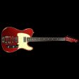 Fender Custom Shop TV Jones Telecaster Relic Red Sparkle Top and Tinted Okume Body Online Hot Sale